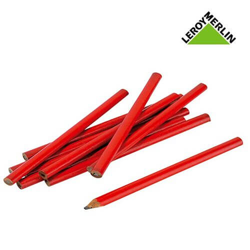 12 Crayons De Menuisier Multi-usages - 18cm - Marquage Travaux