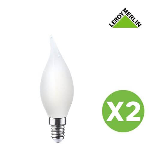 2 Ampoules à Vis E14 - LED - 2,5W (équi 25W) = 470 Lm - 4000K / Lumière  Naturelle (blanc Froid)