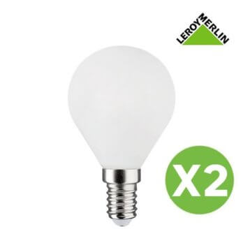Petite ampoule LED E14 à vis, 5W (équivalent 40W) -paquet de 2